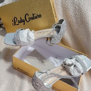 Lady Couture Silver Glitter Heels
